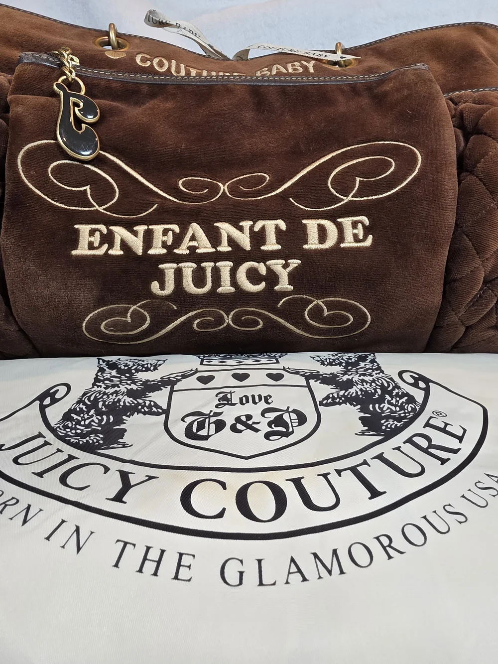 Juicy Couture Brown 'Couture Baby' Enfant De Juicy Tote Bag